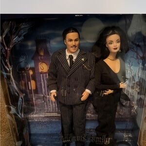 Mattel Collectible Doll Set 1990s Goth Addams Family